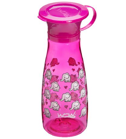 Wow Cup Vatnsflaska - Mini - 350 ml - Bleikt M. Fílar