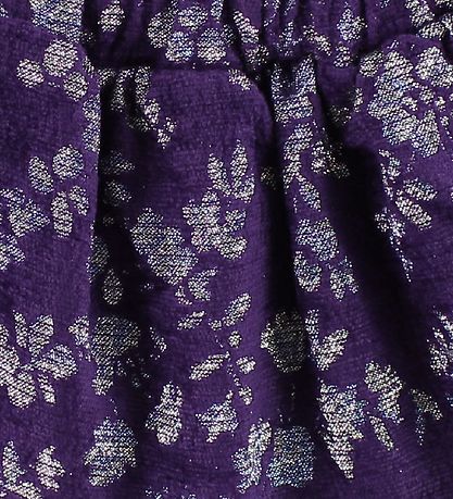 Christina Rohde Skirt - Dark Purple w. Glitter Flowers