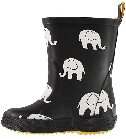 CeLaVi Rubber Boots - Black w. Elephants