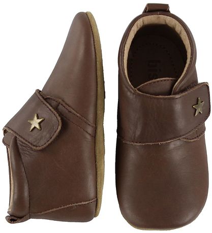 Bisgaard Soft Sole Leather Shoes - Brown w. Star