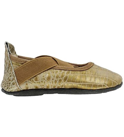 En Fant Ballerina Slippers - Gold Snakeskin