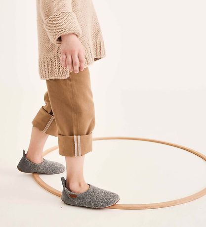 Bisgaard Slippers - Wool - Grey