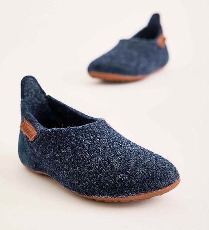 Bisgaard Slippers - Wool - Navy