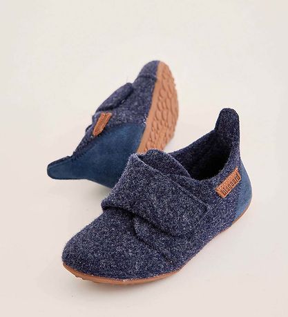 Bisgaard Slippers - Wool - Navy