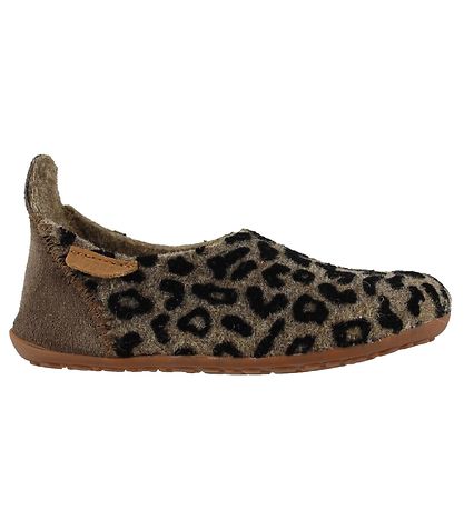 Bisgaard Inniskór - Ull - Brúnt Leopard
