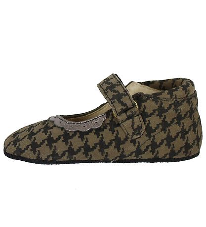 En Fant Ballerina Slippers - Brown/Black Pattern