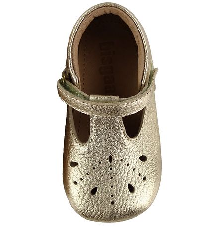 Bisgaard Ballerina Slippers - Gold Pattern