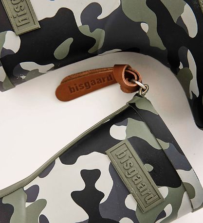 Bisgaard Rubber Boots - Green Army Print