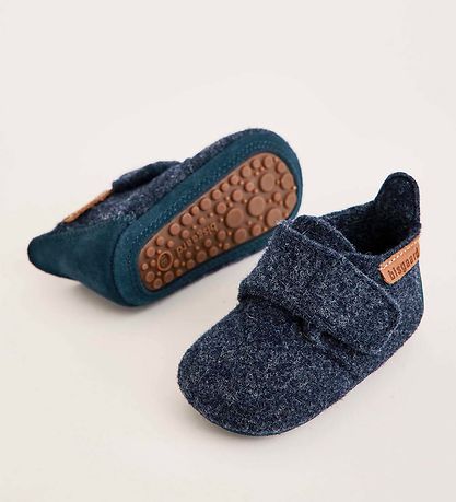 Bisgaard Slippers - Wool - Navy