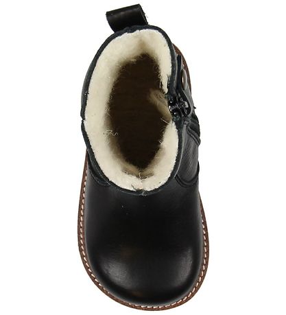 Pom Pom Winter Boots - Black w. Lining