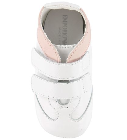 Emporio Armani Soft Sole Leather Shoes - White/Powder
