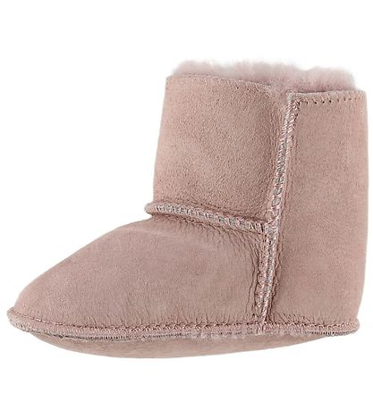 En Fant Fårskinnstofflor m. Foder - Rosa