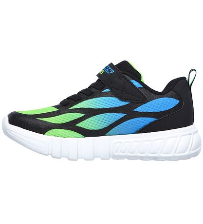 Skechers Skór M. Ljós - Dezlo - Svart/Blár/Skær grænt