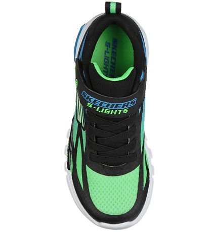 Skechers Skór M. Ljós - Dezlo - Svart/Blár/Skær grænt
