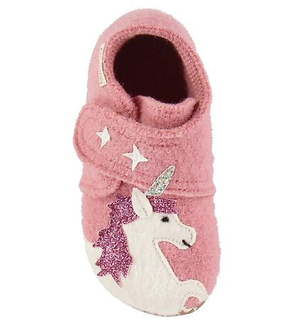 Living Kitzbühel Slippers - Wool - Ash Rose w. Unicorn