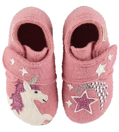 Living Kitzbühel Slippers - Wool - Ash Rose w. Unicorn