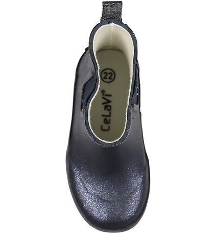 CeLaVi Rubber Boots - Short - Navy w. Glitter