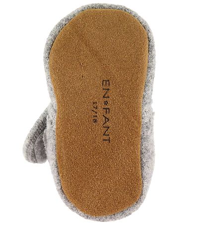 En Fant Slippers - Wool - Grey Melange