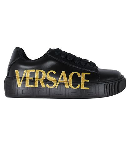 Black and gold versace sneakers hotsell