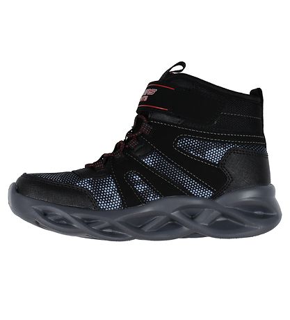 Skechers Stígvél - Twisted Brights - Svart/Rautt M. ljós