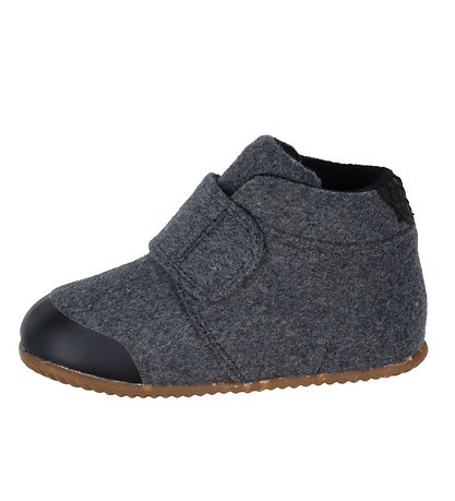 Woden Inniskór - Kim - Felt - Dark Grey Melange