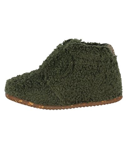 Woden Inniskór - Kim - Teddy - Dark Olive
