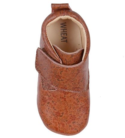 Wheat Leder-Krabbelschuhe - Hausschuhe - Print - Amber Brown