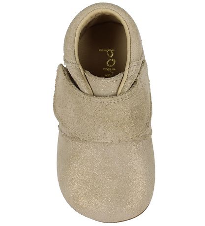 Pom Pom Slippers - Gold Glitter