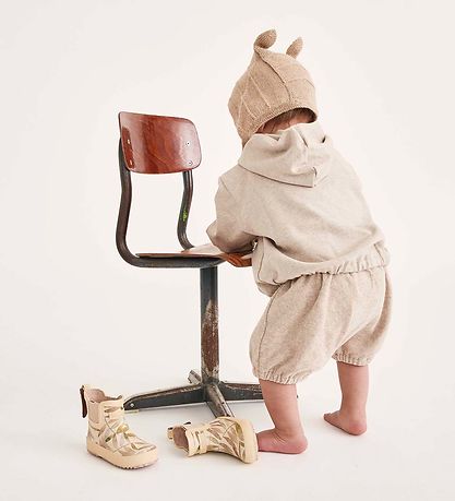 Bisgaard Gummistiefel - Kurz - Beige Blätter