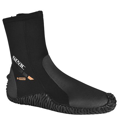 Seac Badeschuhe m. Reißverschluss - Basic HD 5 mm - Schwarz