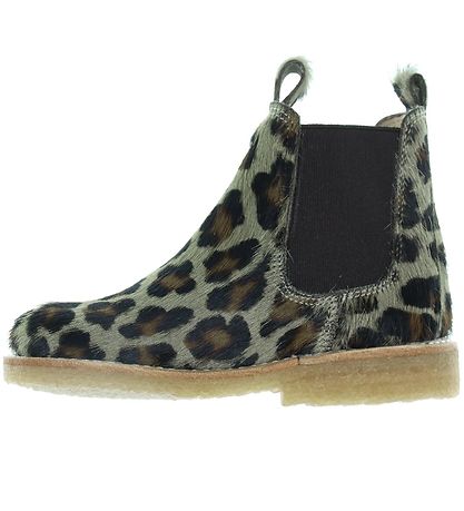 Angulus Stígvél - Chelsea - Khaki Leopard M. Feldur