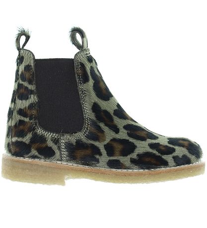 Angulus Stígvél - Chelsea - Khaki Leopard M. Feldur