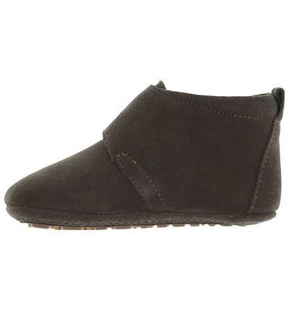 Bisgaard Soft Sole Leather Shoes - Baby Star - Dark Brown