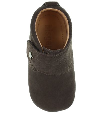 Bisgaard Soft Sole Leather Shoes - Baby Star - Dark Brown