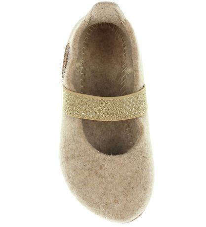 Bisgaard Ballerina Slippers - Wool - Ballet - Nougat