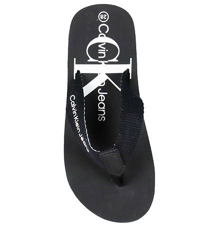 Calvin Klein Flipflops - Logo Print - Sort
