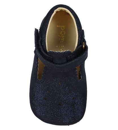 Pom Pom Ballerina Slippers - Blue Glitter