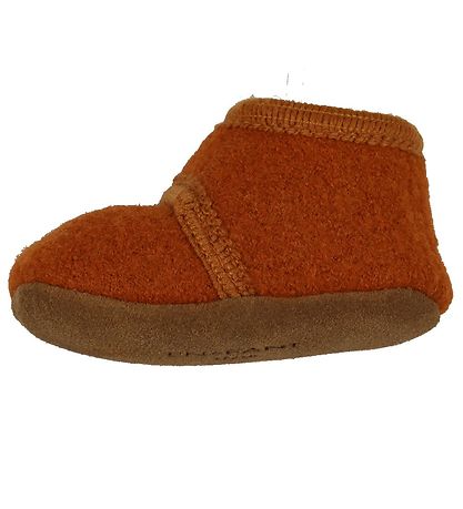 En Fant Slippers - Wool - Leather Brown