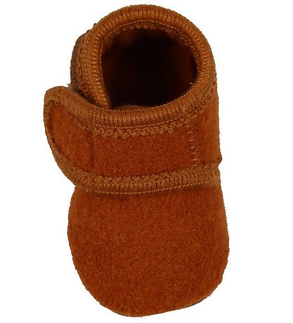 En Fant Slippers - Wool - Leather Brown