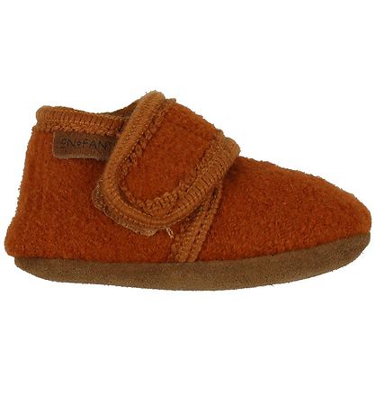 En Fant Inniskór - Ull - Leather Brown