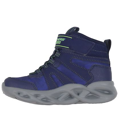Skechers Winter Boots w. Light - Twisted Brights - Navy Lime