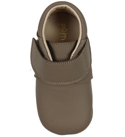 Pom Pom Innerskor - Velcro - Taupe