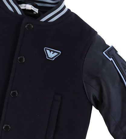Emporio Armani Jakki - ull - Dökkblátt M. Ljósblár