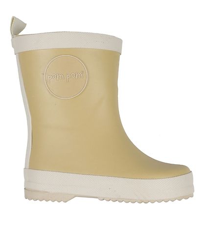 Pom Pom Rubber Boots - Dusty Yellow