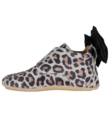 Above Copenhagen Soft Sole Leather Shoes - Light Leopard w. Bow