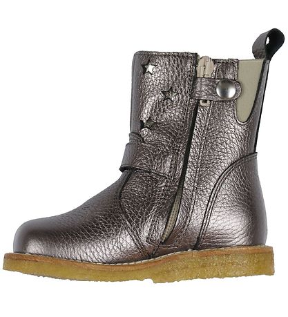 Angulus Vinterkängor - Tex - Mauve Shine/Champagne m. Blixtlås