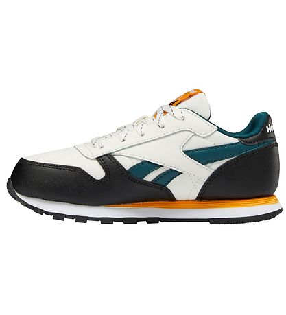 Reebok Shoe - Leather - Chalk/Core Black/Semi Solar Gold