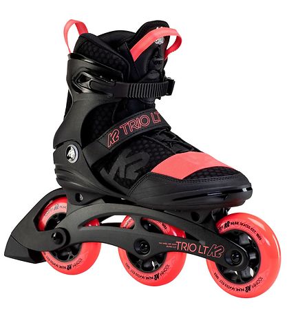 K2 Rollerskates - Trio LT 100 W - Black/Coral - Inline