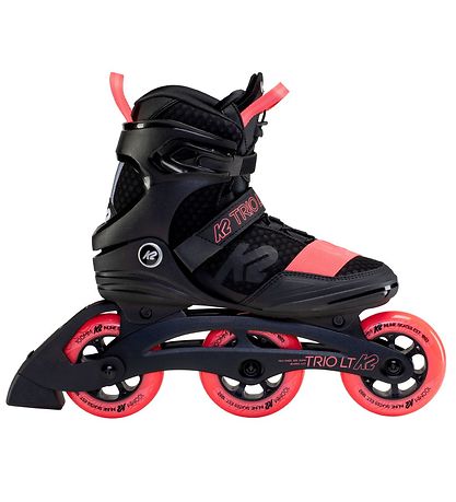 K2 Rollerskates - Trio LT 100 W - Black/Coral - Inline