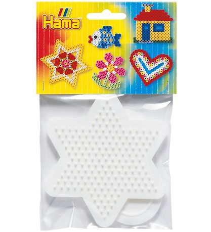 Hama Midi Perlen Steckplatten - 2er-Pack - Herz & Stern